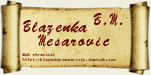 Blaženka Mesarović vizit kartica